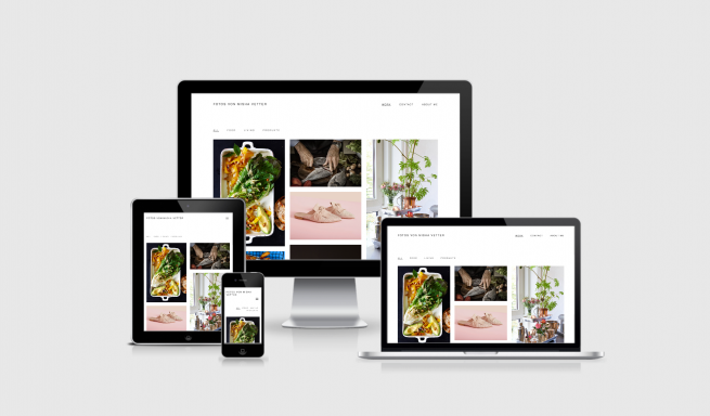 Website der Fotografin Misha Vetter auf verschiedenen Devices, wie Desktop, Ipad, mobil