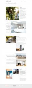 Screenshot der Startseite des Architekturstudios »studio zadeh«