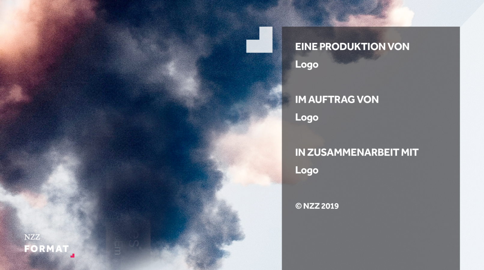 Branding für NZZ-Format, Cornerlogo mit Outro